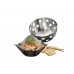 Stainless Steel Bowl, Round, Checker 8 Dia.x3-5/8 H - 36/Case