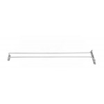 24" Wire Glass Hanger, Single Channel, Brass Plated - 12/Case