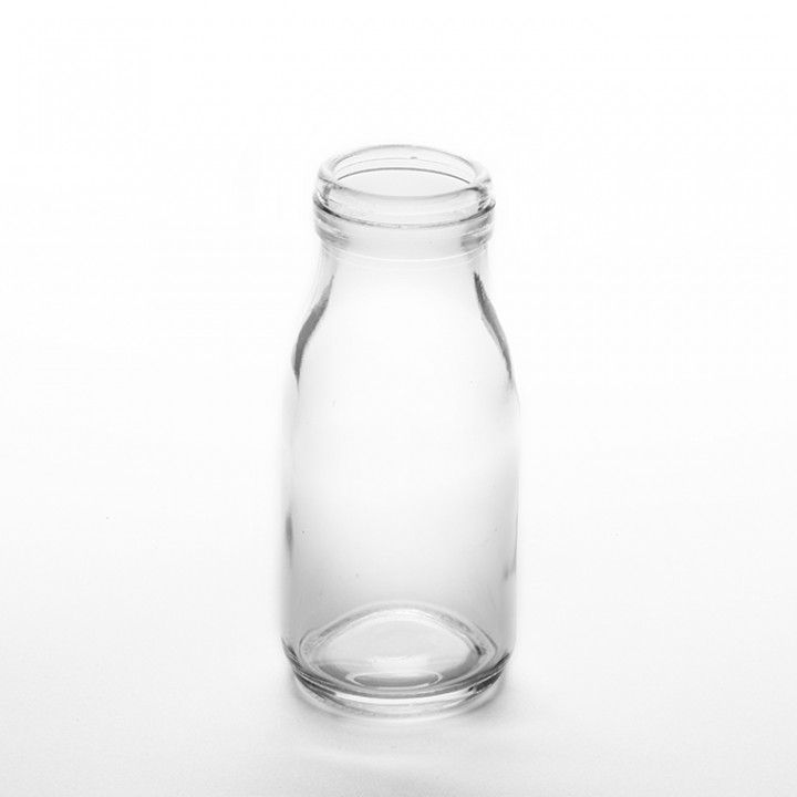 8 Oz. Milk Bottle, Glass, Clear - 24/Case