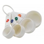 Measuring Cup Set, Plastic, White - 12/Case