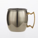 Moscow Mule Mug, Plain, Gold/Brass, 16 Oz. 16 Oz., 3-3/4 Dia.x4-3/4 H - 24/Case