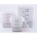 4 Ltr Square Storage Container, PP, White - 12/Case