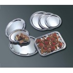 Stainless Steel Serving Tray, Oval, Afforadable Elegance, X-Large 18 Lx13 Wx1/2 H - 48/Case