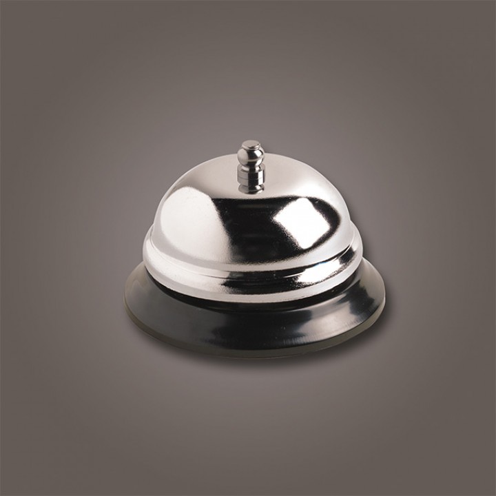 3.4" Dia. Call Bell, Nickel Plated, Silver - 144/Case