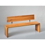 Garden bench with back support. Mahogany. 1500x400x750
