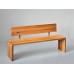 Garden bench with back support. Mahogany. 1500x400x750
