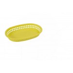 10.75" x 7.25" x 1.5" Platter Baskets, Oval, Yellow - 144/Case