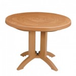 38" Folding Table, Round,  , Atlantis, Teakwood - 12/Case