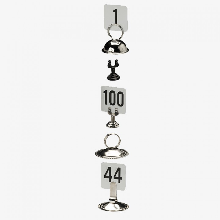 1.5" Dia. Number Stand, S/S, Black - 720/Case