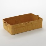 12.4"x7.25" Basket, Poplar Wood, Brown - 48/Case