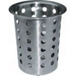Flatware Cylinder, Perforated, S/S - 20/Case