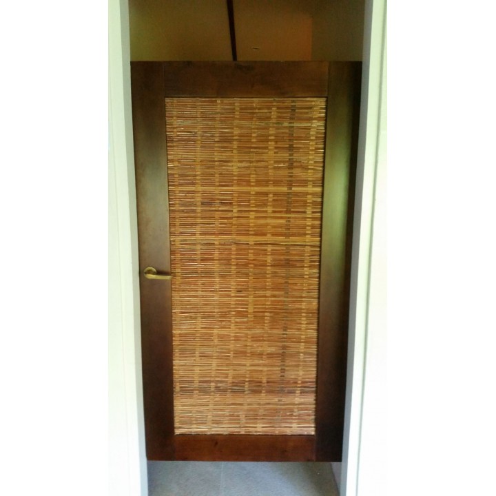 Totoka three quarters woven style door. Mahogany.