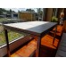 Performance outdoor dining set. Table with 2 benches Mahogany.