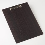 12.5"x9" Clipboard Menu Holder, Wood, Espresso - 24/Case
