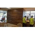 Custom made cafe joinery. Raintree, particle board, HPL