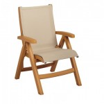 Folding Sling Chair, Belize Midback Khaki - 2/Case