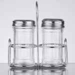 Shaker Glass Jar Set W/Caddy - 36/Case