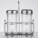 Shaker Glass Jar Set W/Caddy - 36/Case