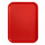 10" x 14" Fast Food Tray, Red - 12/Case