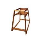 Wooden High Chair, Mahogany, Assembled - 1/Case