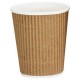Vee Insulated Coffee Cup Cup Kraft Brown 8oz 237ml