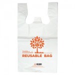 Plastic Reusable Carry Bag Blue Large 540x460mm