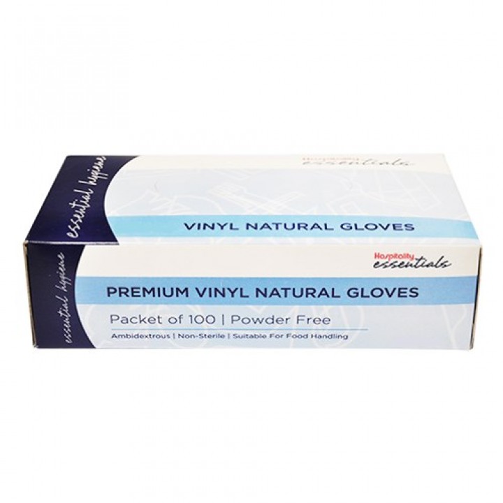 Essentials Collection [Powder Free] Vinyl Gloves Medium - Clear