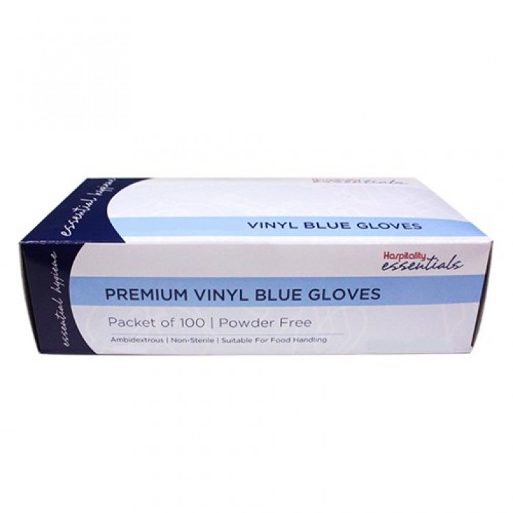 Essentials Collection [Powder Free] Vinyl Gloves Medium - Blue