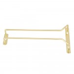 10" Wire Glass Hanger, Single Channel, Brass Plated - 12/Case
