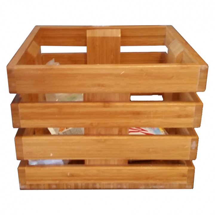 Wooden Serving and Display Crate. Mahogany - 1/Case