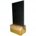 6" x 3" Black Board  with reclaimed teak wooden holder