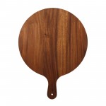 Round Pizzaboard with handle. 11''. Raintree. Oil finish