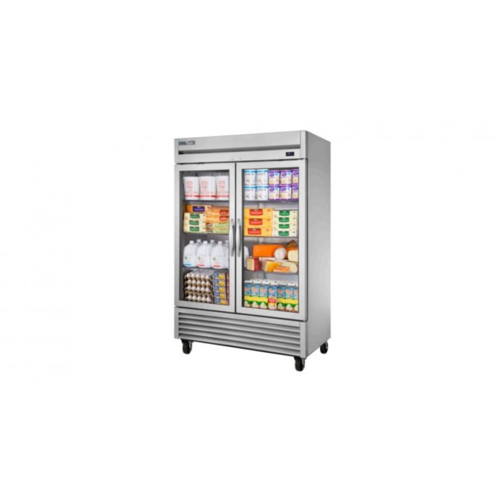 914 Ltr Upright Refrigerator, 2 Full Glass Door - 1/Case