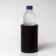 Bottle holder - teak grid horizontal walnut color