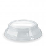300-700 ml Dome No Hole Lid, Clear, Eco-Friendly, PLA — 100/Case