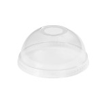 95 mm DIA Clear Cup Dome Lid PLA - 100/Case