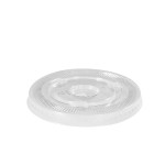 95 mm DIA Clear Cup Flat Lid PLA - 100/Case