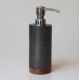 Copper Shampoo/soap dispenser with copper inlay - stainlees pump