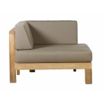 Patio L-shape sofa . Mahogany. X section 1000x1000x840 mm