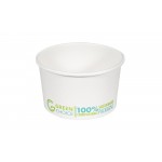 12 Oz Dessert Tub WHITE PLA - 100/Case