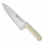 8" Cook"S Knife, PP Hdl, Stal, White - 6/Case