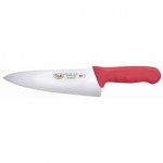 8" Cook"S Knife, PP Hdl, Stal, Red - 6/Case