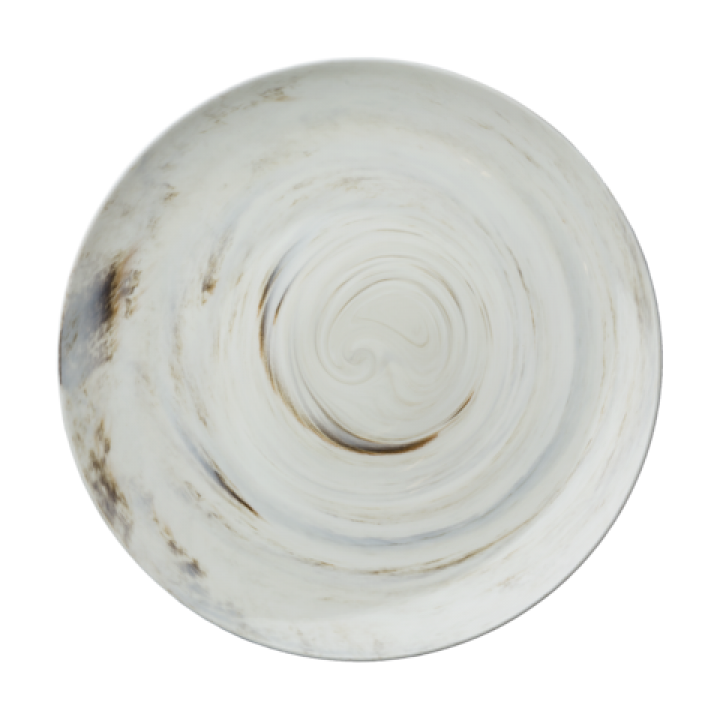28cm Round Coupe Plate, Marble - 12/Case