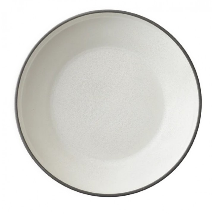 23cm Deep Plate, MOD Collection, Dusted White