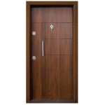 Stronghold II. Exterior solid core door. Mahogany, ply.