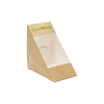 Medium Sandwich Box KRAFT PLA - 100/Case