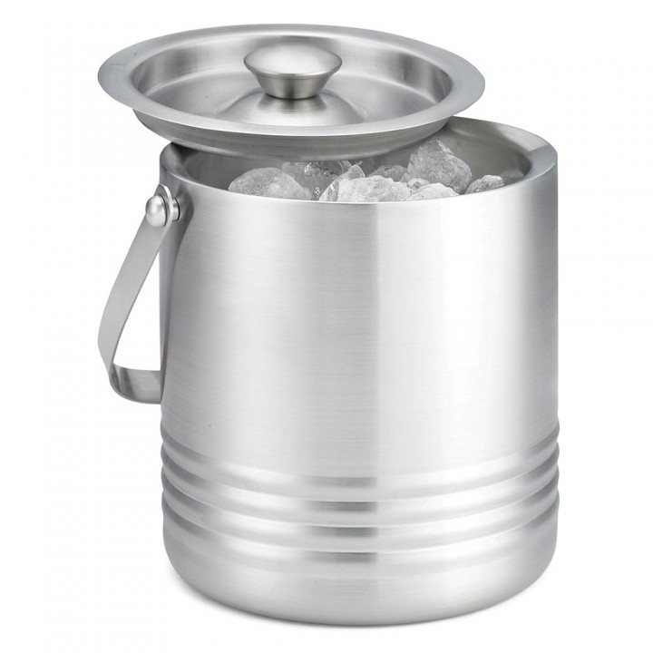 Tablecraft RIB76 7" By 6" Stainless Steel Double Wall Room Service Ice Bucket