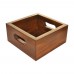 Teak wood square bowl,