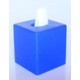 Square tissue box Resin in blue color