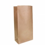 160x350x83 mm Brown Block Bottom Paper Bag - 500/Case